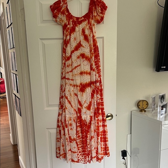 Young Fabulous & Broke Dresses & Skirts - Orange Tie-Dye Maxi Dress